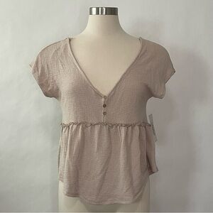 Atelier by Kirious Neutral Beige Top Women’s Size L